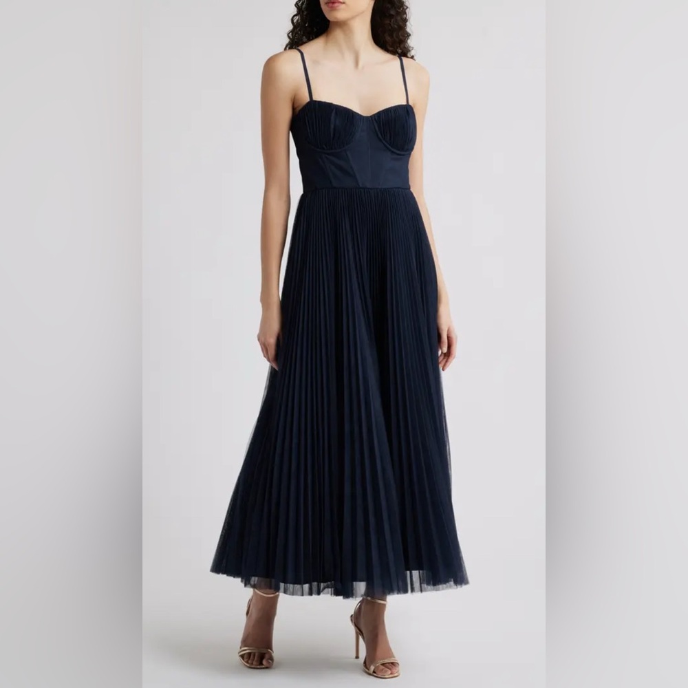 Hutch Navy Blue Midi Dress